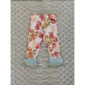 Matilda Jane Serendipity Floral Rose Print Scrappy Ruffle Leggings Size 4